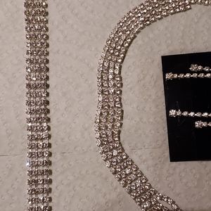 Classic Elegant Crystal Bridal Jewelry Wedding Necklace Earrings Bracelet Sets